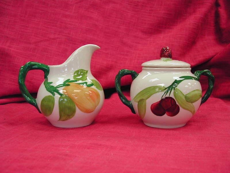 Franciscan Fresh Fruit Sugar and Creamer Set NEW  