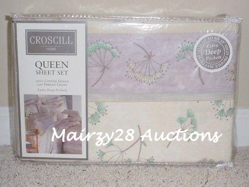 NEW Croscill DAWN Portmeirion Pastel 8pc QUEEN COMFORTER SET & SHEETS 