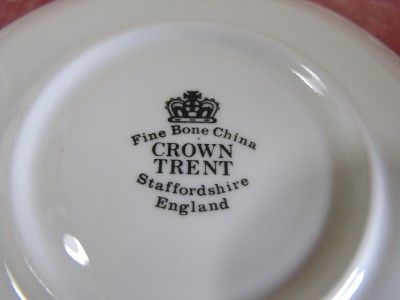 CROWN TRENT FINE BONE CHINA CUP AND SAUCER SET STAFFORDSHIRE ENGLAND 