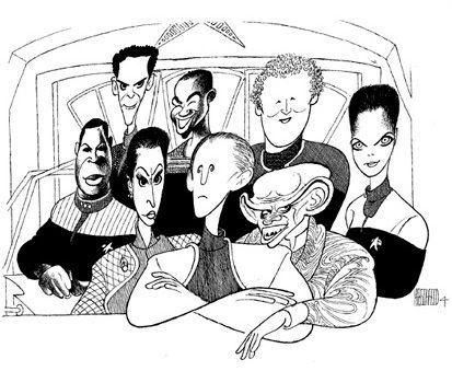 STAR TREK DEEP SPACE NINE, Signed AL HIRSCHFELD  