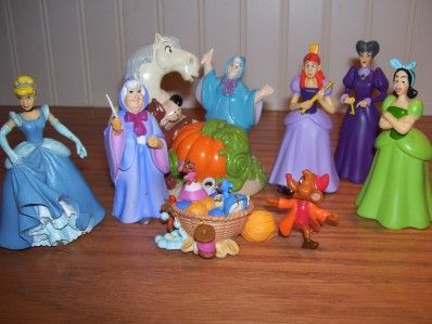 DISNEY PLAY SET FIGURINES CAKE TOPPER CINDERELLA WICKED STEPMOTHER 