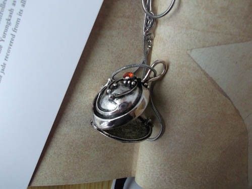 Vampire Diaries Elena Antique Vintage Vervain Silver Necklace  