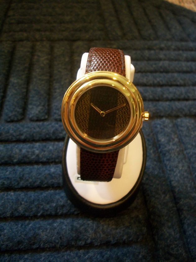 New Never Worn Fendi Gold Dress Watch on Brown Leather Strap  
