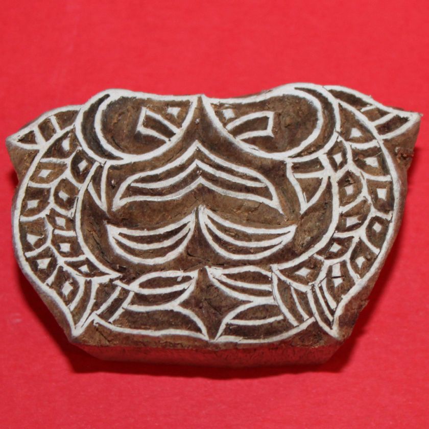 Hand Carved Double Fish Wooden Indian Printing Block or Stamp for 