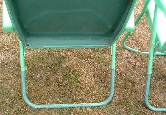 Vintage Pair Folding Chairs Metal Mid Century Lawn/Patio/Porch  