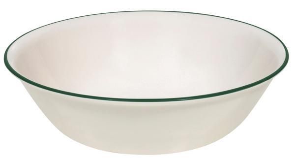 NEW CORELLE GARDEN HOME GREEN BAND 1 QT. SERVING BOWL  