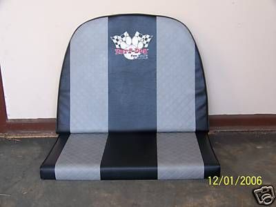   Padded Seat Cushion Cover Gray Black Go Kart Cart 30032 New  