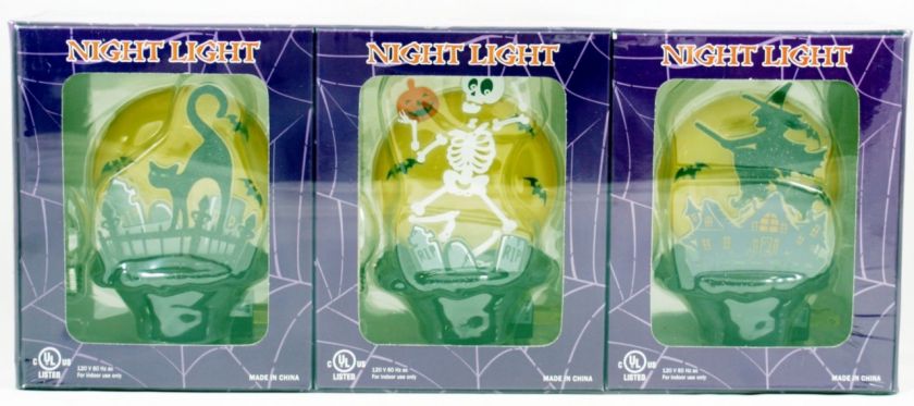 Halloween Night Lights Skull Cat Witch Fall Light New  