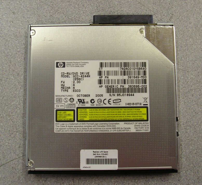 HP Compaq 399959 001 Slimline Combo DVD Rom/CDRW Drive  