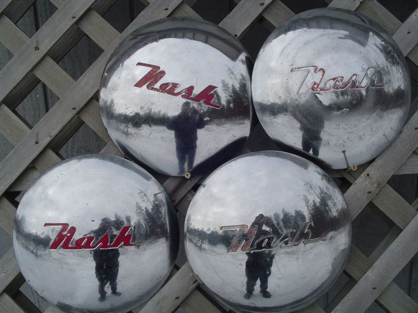 RAMBLER NASH HUBCAPS WHEEL COVERS CENTER CAPS ANTIQUE VINTAGE CLASSIC 