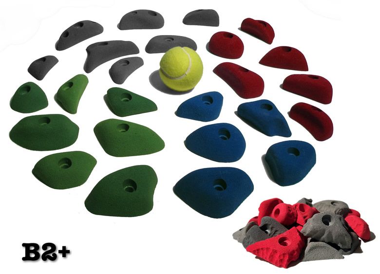 50 Climbing Holds Made by Three Ball Climbing