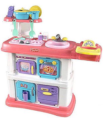 Pink Interactive Kitchen Cooking Toy Young Toddler Girls Pretend Games 