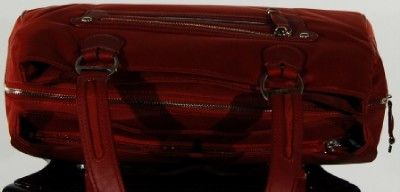 TUMI BAG TOTE TRIPPLE COMPARTMENT HANDBAG PURSE CARRYON BLUE RED NEW 