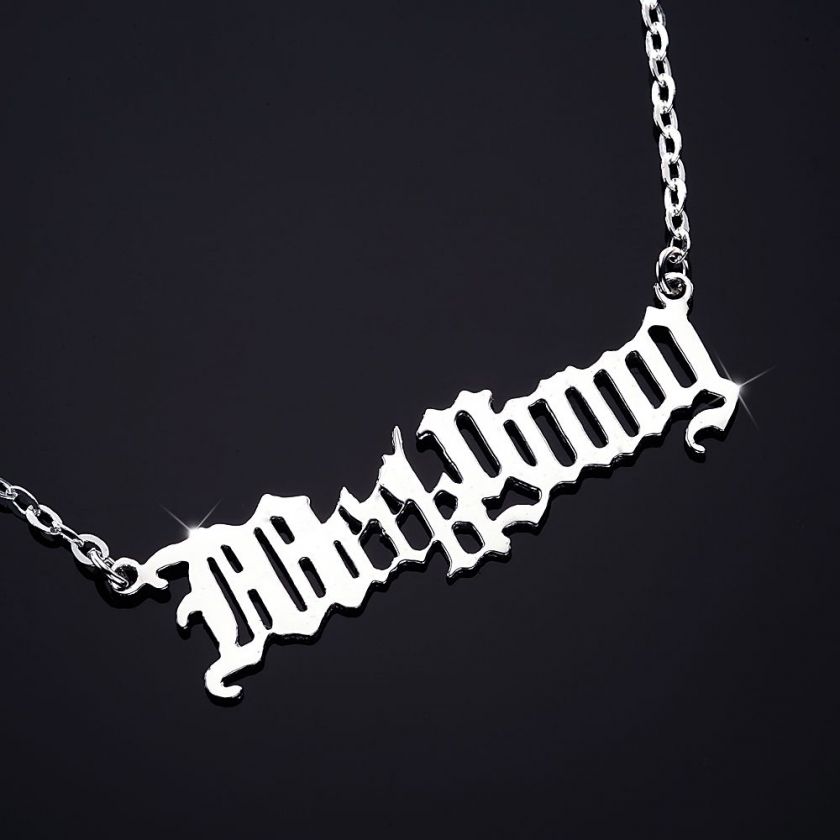 Name Plate Necklace Chain Silver 925 Pesonalized  