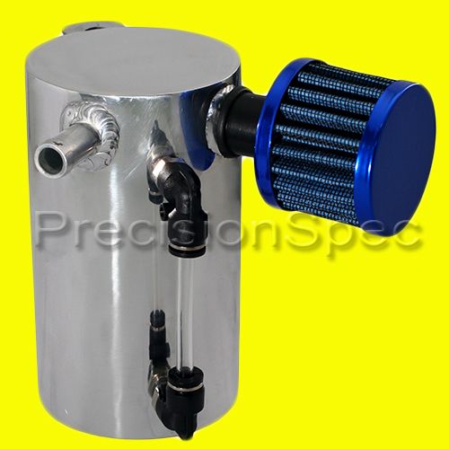 UNIVERSAL OIL CATCH CAN TANK WITH BLUE BREATHER FILTER  