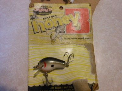 VINTAGE LOT OF 4 BAGLEY ALL BRASS HONEY   B   LURES  