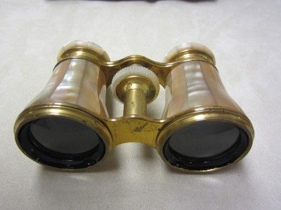 Vintage Mother of Pearl Opera Glasses Binoculars Lemaire Fab T Paris 