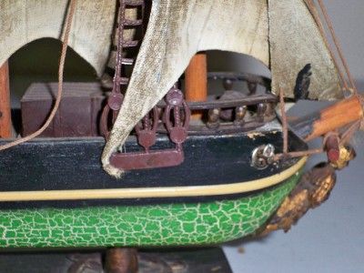 Antique Wooden Whaling Ship Clipper 1846 Handmade Model  