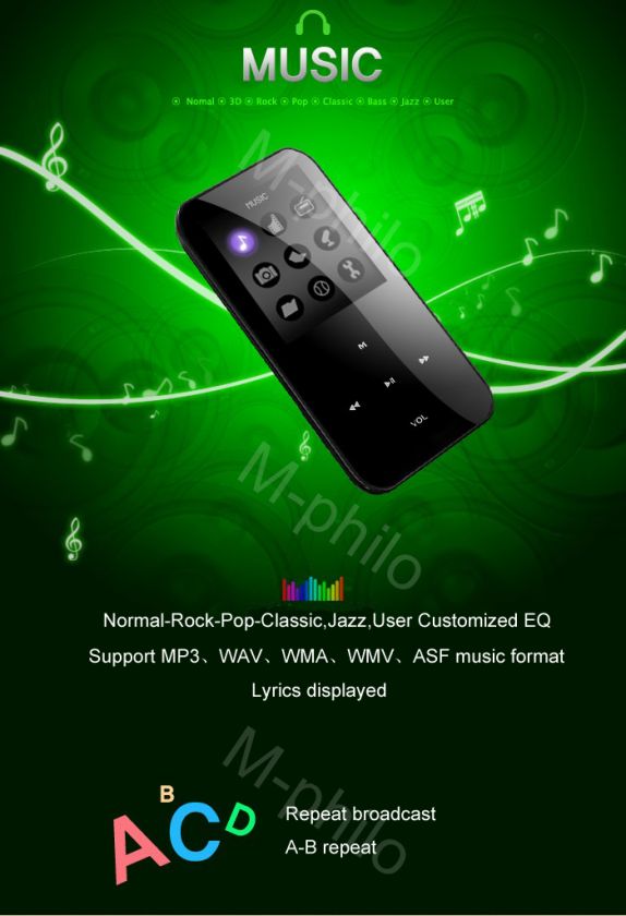 2GB High End 1.8 Touch Screen  Media Player prink  