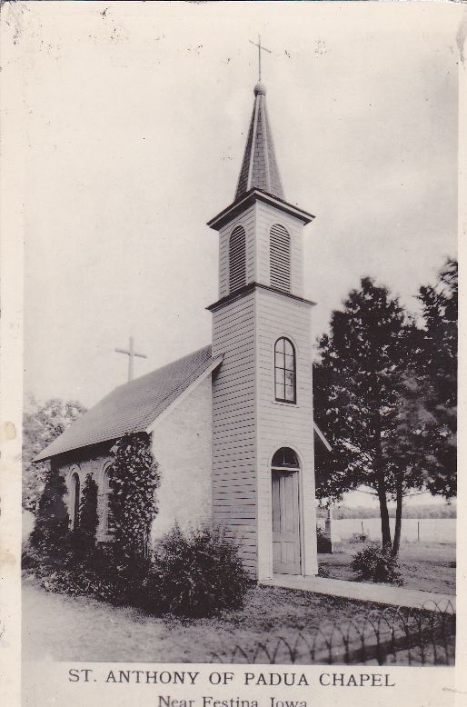 St Anthony Of Padua Chapel Festina IA RPPC Postcard  