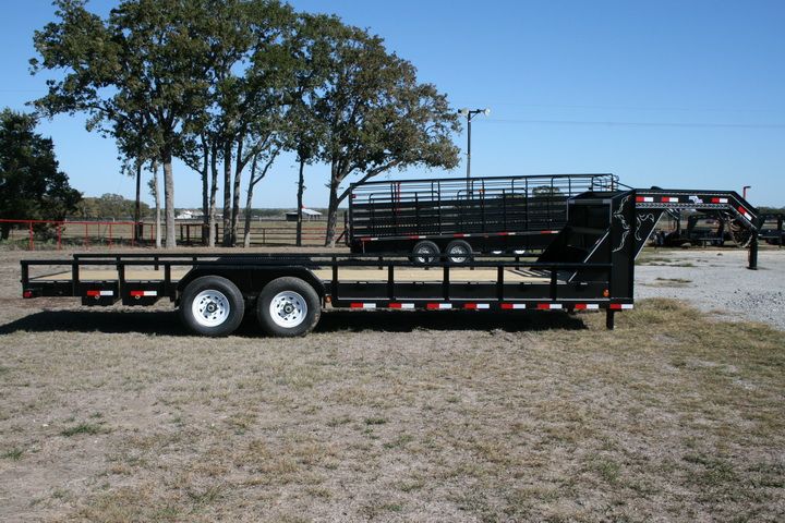 New 24 x 83 Gooseneck Equipment Lowboy Trailer with 7K Axles  