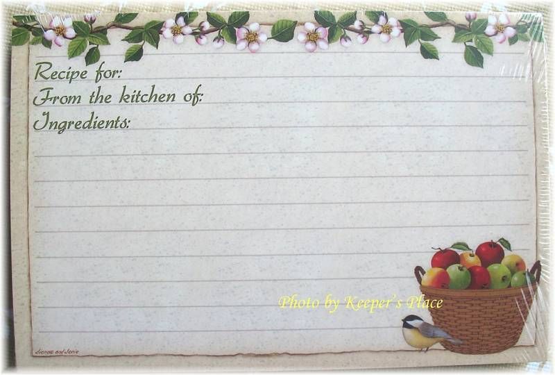 50 LONGABERGER BASKET APPLE RECIPE CARDS SEALED NEW  