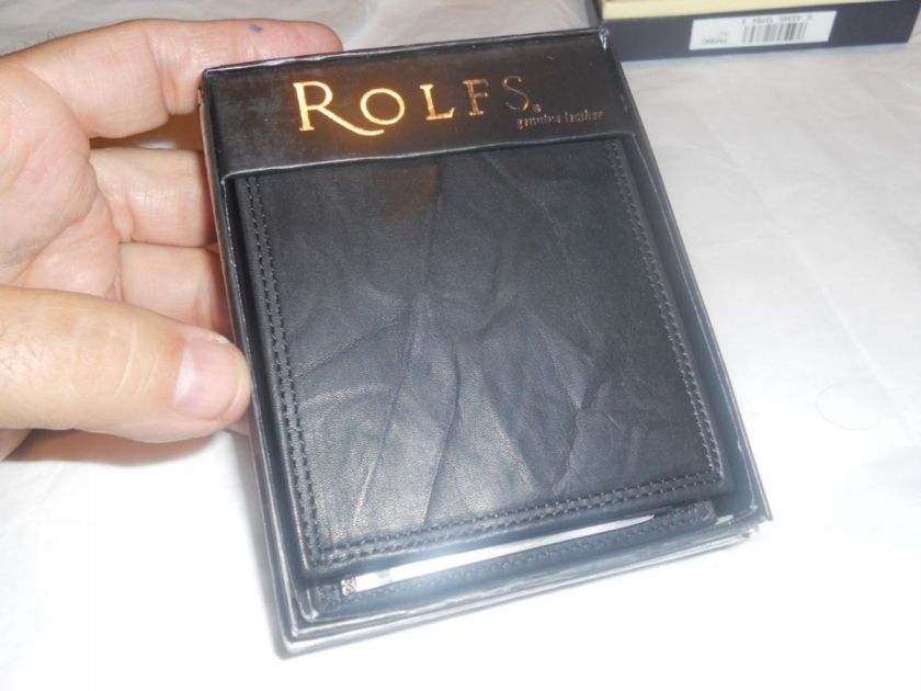 Rolfs Mens Premium Deluxe Genuine Leather Billfold Wallet,Black  