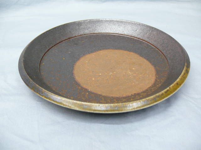 UNUSED Bizen yaki Ware Plate w/Full Moon, Box V485  