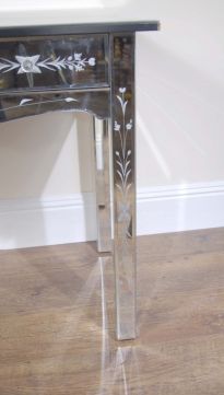 Italian Venetian Mirrored Console Table Desk Deco  