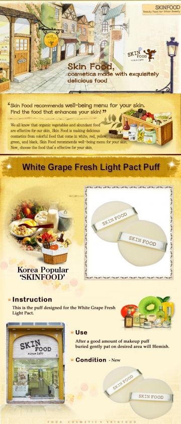 SKIN FOOD] SKINFOOD White Grape Fresh Light Pact Puff  