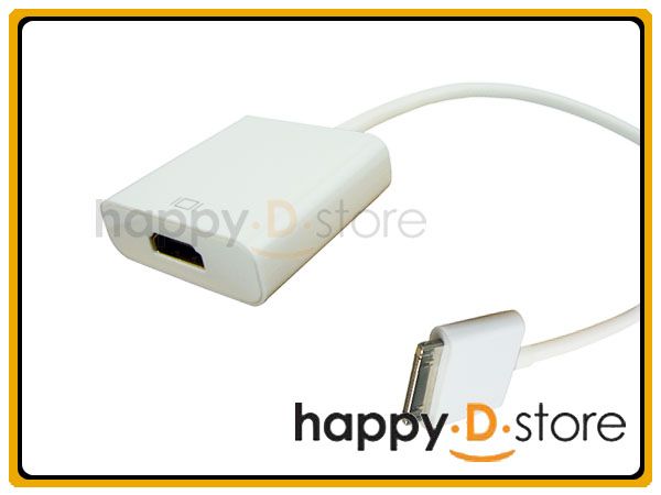 Apple 30 Pin Dock Connector to HDMI Adapter Cable Audio  