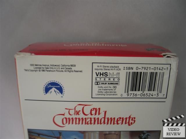 Ten Commandments, The * VHS Charlton Heston 097360652437  